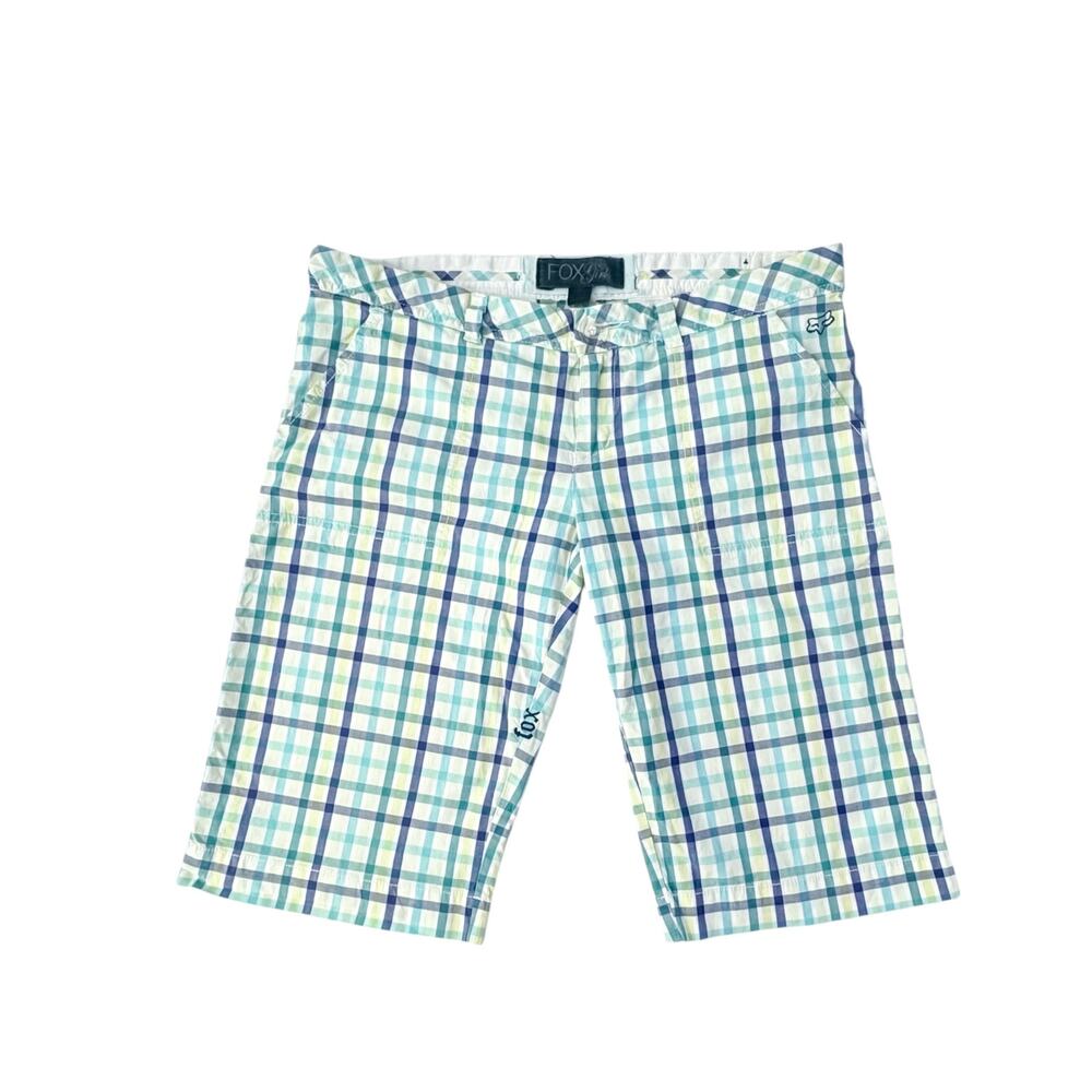 Fox Riders Y2K Plaid Skater Shorts Bold & Colorful Women’s Size 9